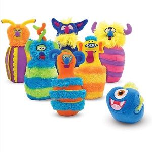 NWT Melissa & Doug Monster Plush 6-Pin Bowling Game With Storage Bag